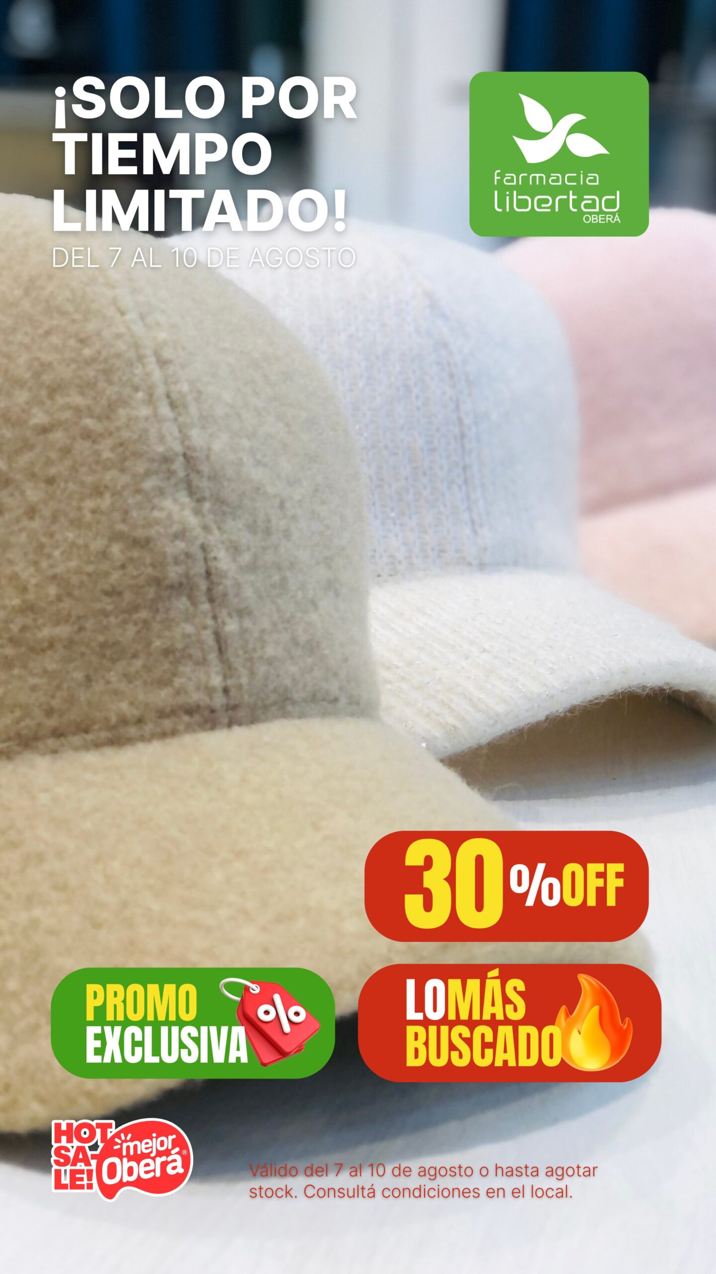Del 7 al 10 de agosto 30% en Gorras