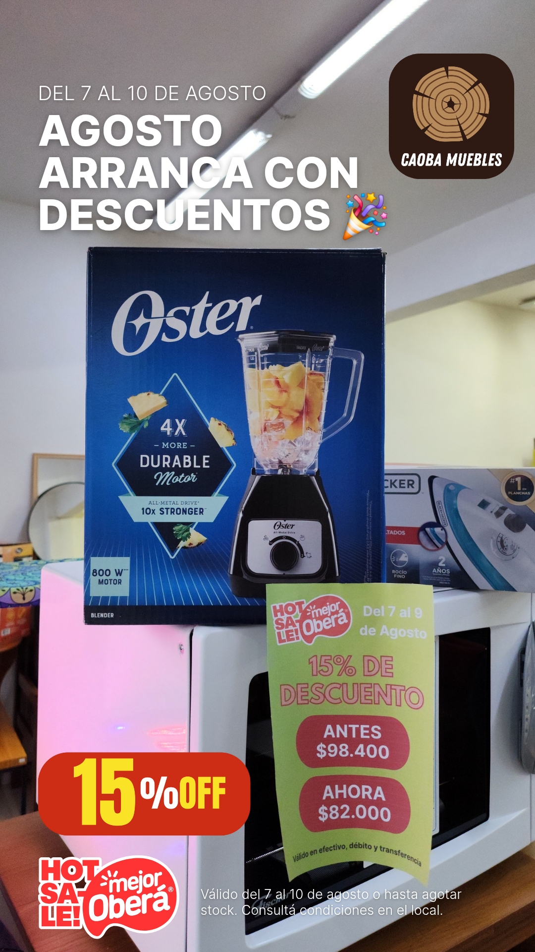 ¡15% de descuento!