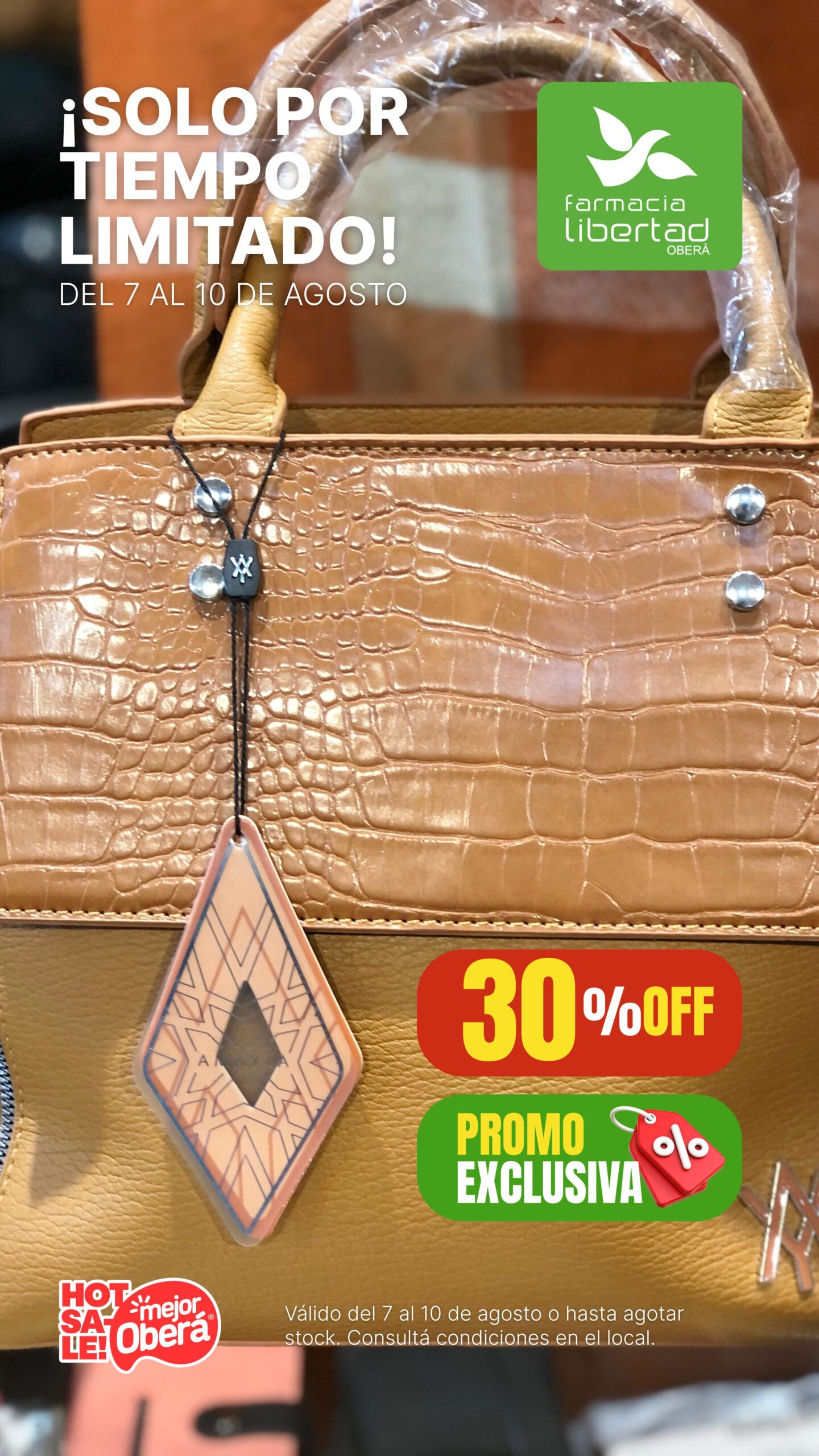 Del 7 al 10 de agosto 30% en Carteras