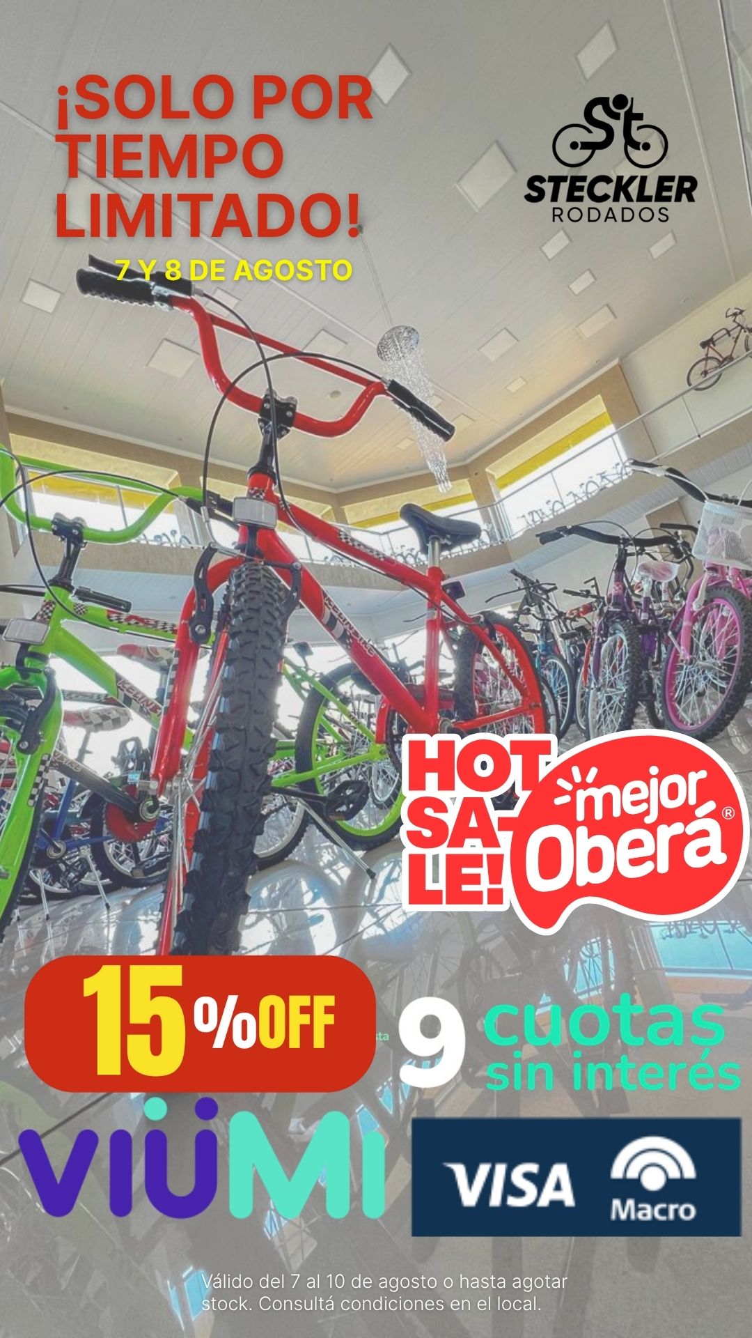 15% OFF EN BICICLETAS CON VIUMI