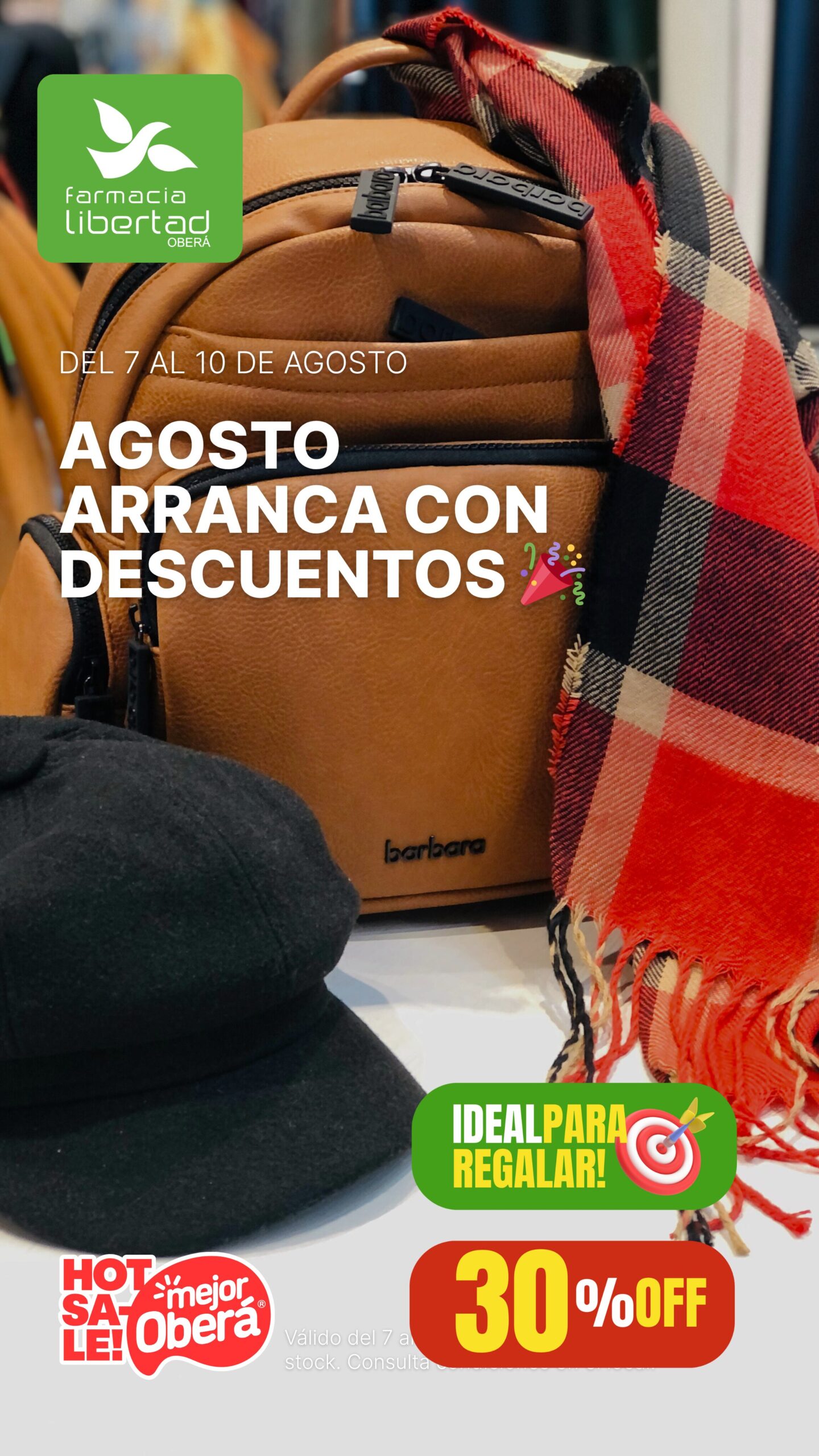 Del 7 al 10 de agosto 30% en Regalaría