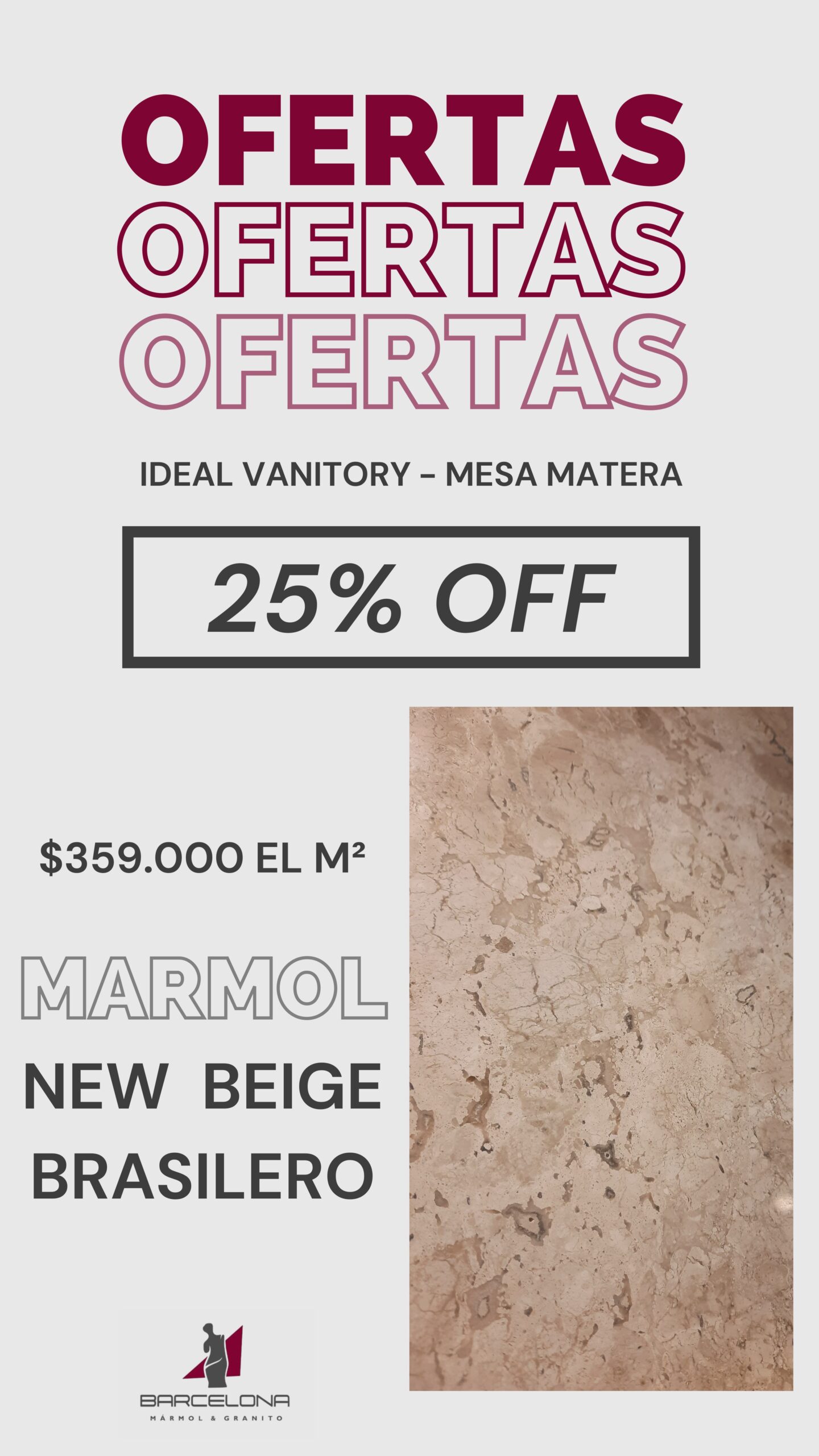MARMOL 25% OFF
