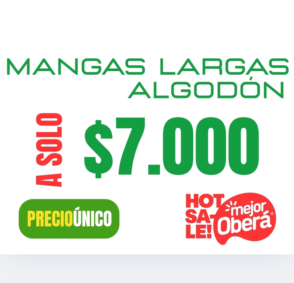 MANGAS LARGAS ¡A SOLO $7.000!