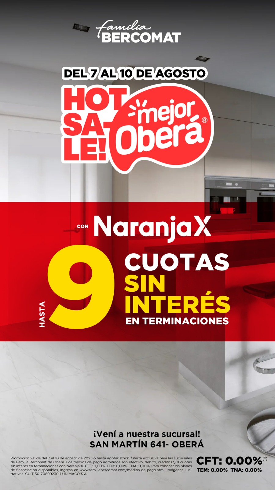 9 cuotas sin interés con NaranjaX