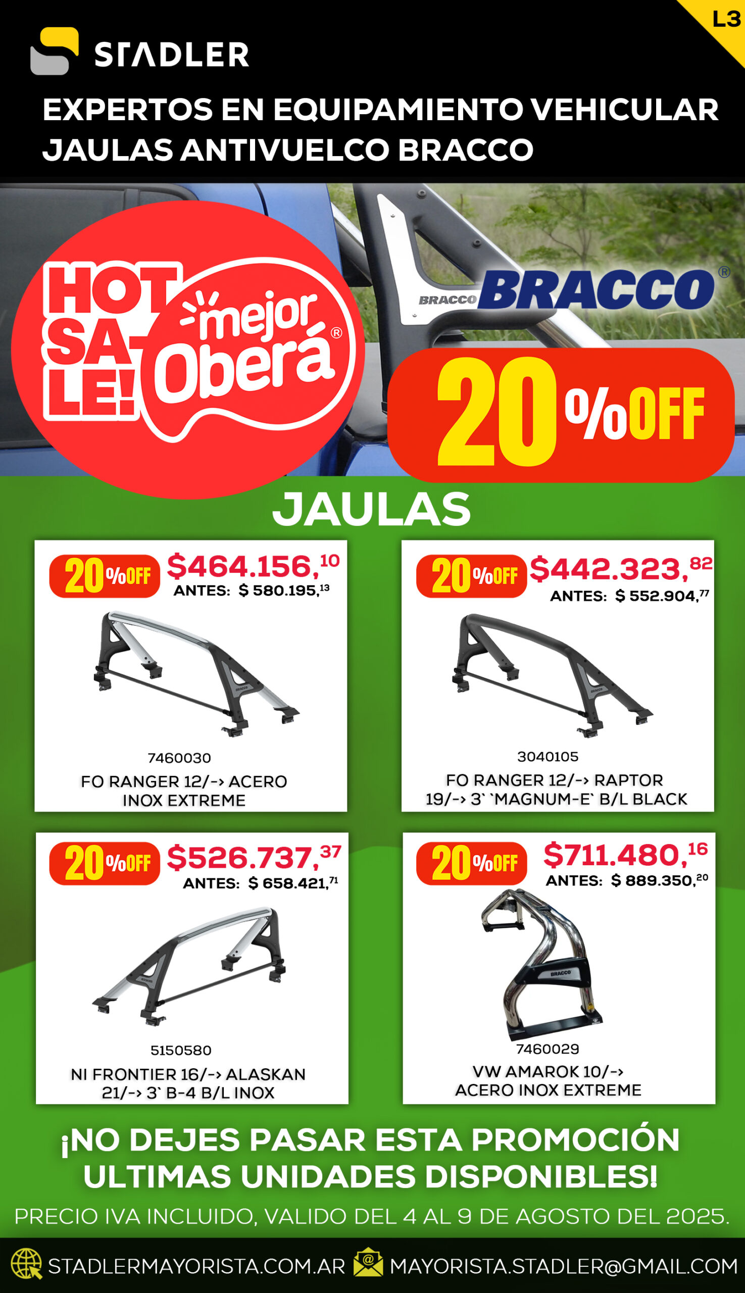 25% OFF en JAULAS BRACCO